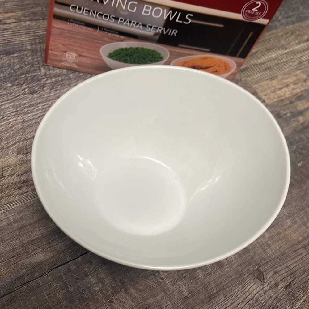 Crofton porcelain 2 piece serving bowls
